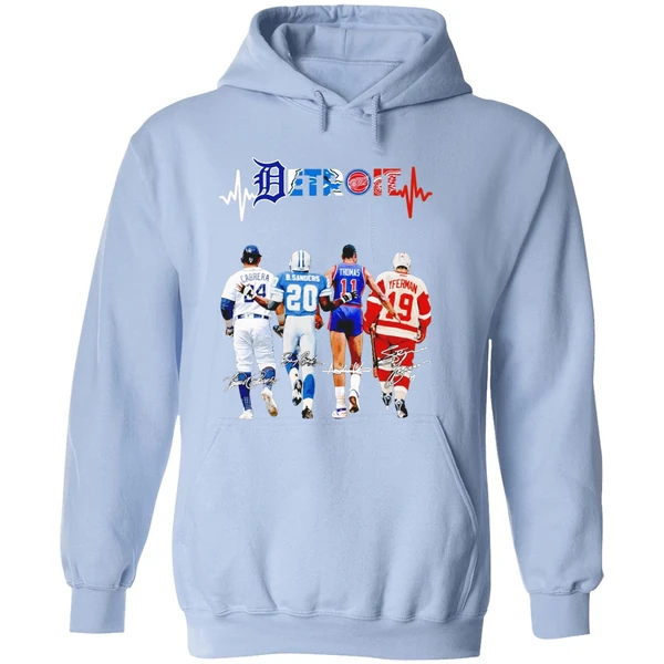 Miguel Cabrera Barry Sanders Isiah Thomas And Steve Yzerman Detroit Hoodie - Image 4