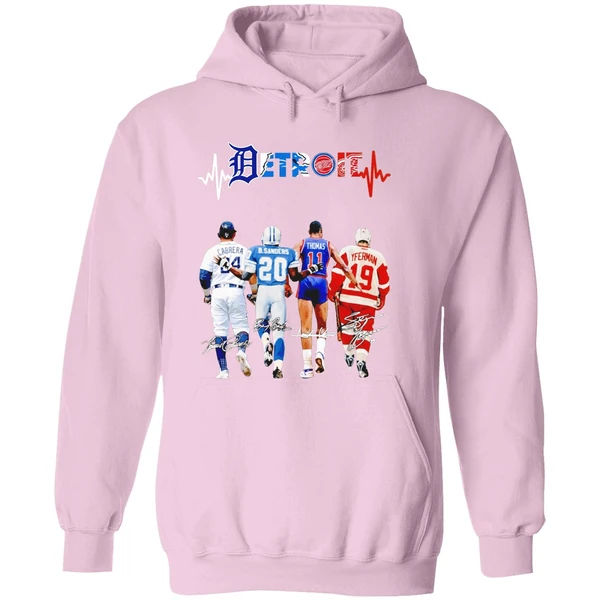 Miguel Cabrera Barry Sanders Isiah Thomas And Steve Yzerman Detroit Hoodie - Image 5