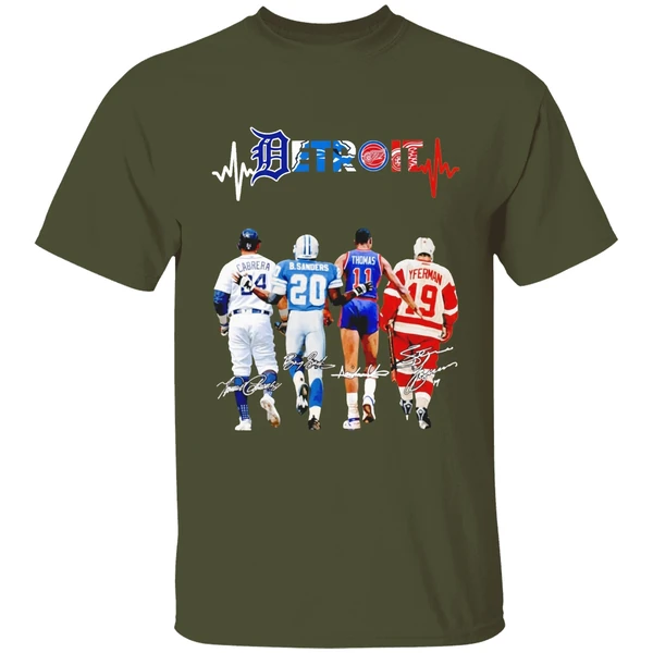Miguel Cabrera Barry Sanders Isiah Thomas And Steve Yzerman Detroit Shirt - Image 4