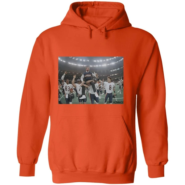 Mike Ditka Ash Chicago Bears Pay Homage Photo Hoodie - Image 6