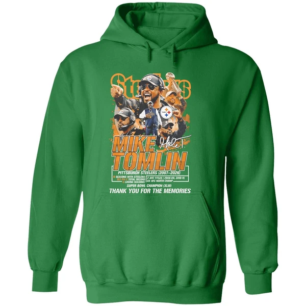 Mike Tomlin Steelers 2007 2026 Thank You For The Memories Hoodie - Image 2