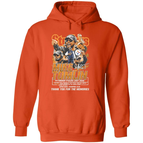 Mike Tomlin Steelers 2007 2026 Thank You For The Memories Hoodie - Image 6