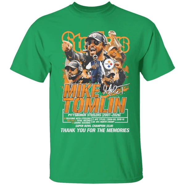 Mike Tomlin Steelers 2007 2026 Thank You For The Memories Shirt - Image 2