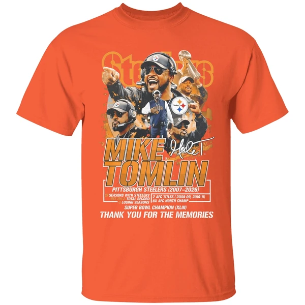 Mike Tomlin Steelers 2007 2026 Thank You For The Memories Shirt - Image 6