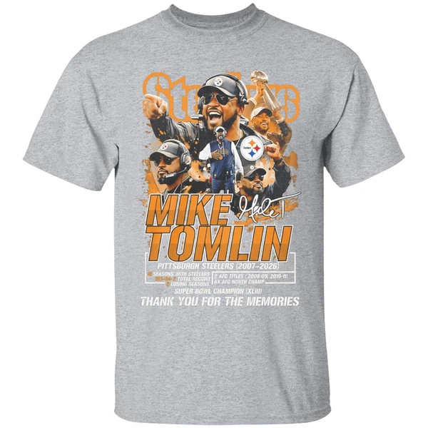 Mike Tomlin Steelers 2007 2026 Thank You For The Memories Shirt - Image 9