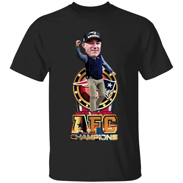 Mike Vrabel Bobblehead New England Patriots Football Afc Champions 2026 Shirt