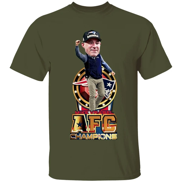 Mike Vrabel Bobblehead New England Patriots Football Afc Champions 2026 Shirt - Image 4