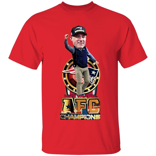 Mike Vrabel Bobblehead New England Patriots Football Afc Champions 2026 Shirt - Image 7