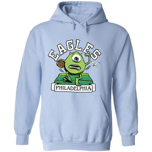 Mike Wazowski Monsters Inc Cartoon Philadelphia Eagles Hoodie - Image 4