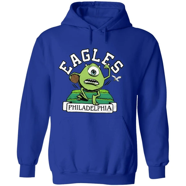 Mike Wazowski Monsters Inc Cartoon Philadelphia Eagles Hoodie - Image 7