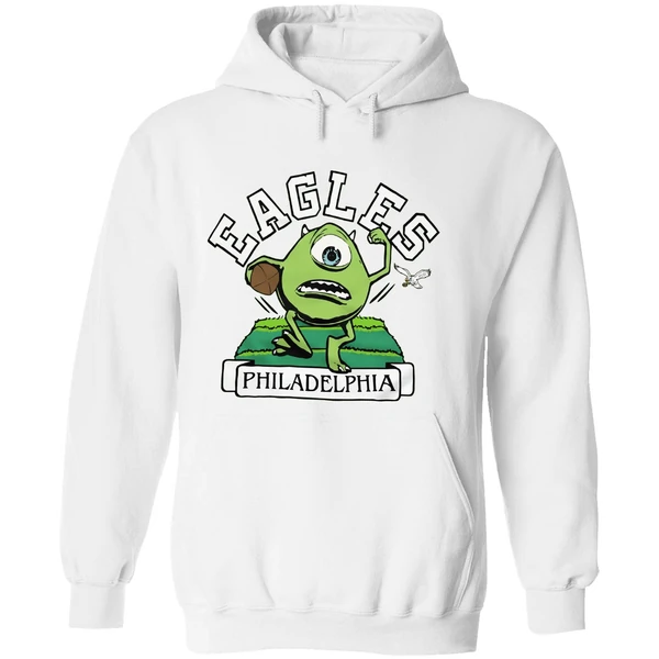 Mike Wazowski Monsters Inc Cartoon Philadelphia Eagles Hoodie - Image 8