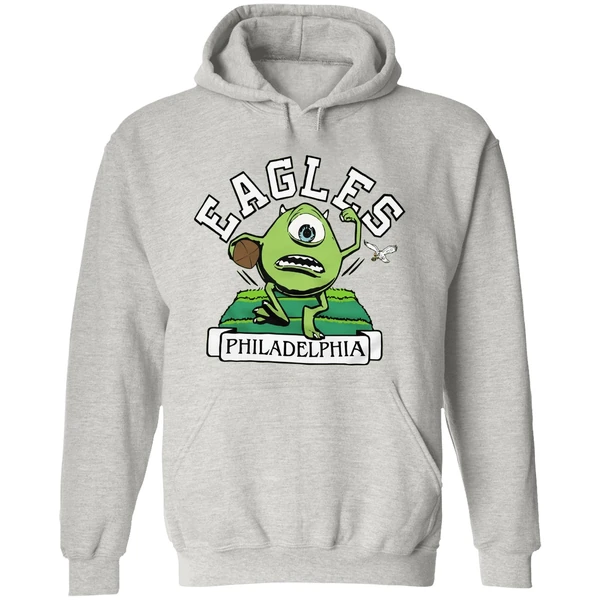 Mike Wazowski Monsters Inc Cartoon Philadelphia Eagles Hoodie - Image 9