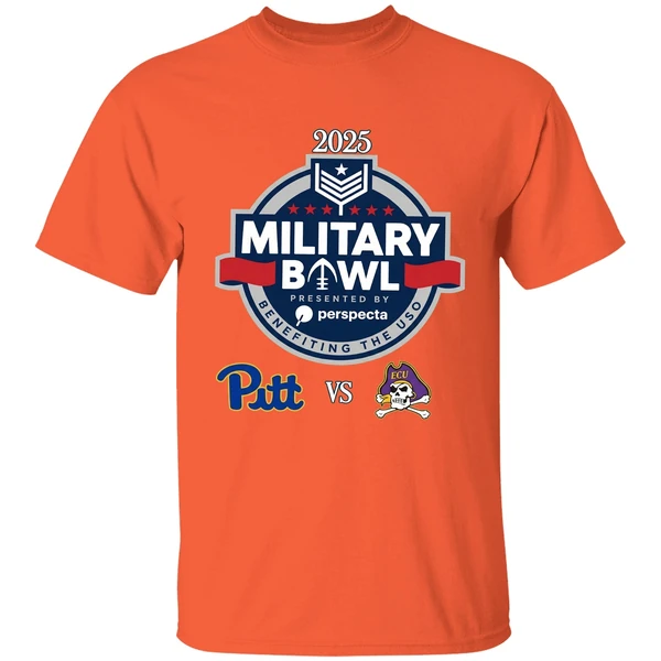 military-bowl-2025-pittsburgh-vs-east-carolina-shirt-orange