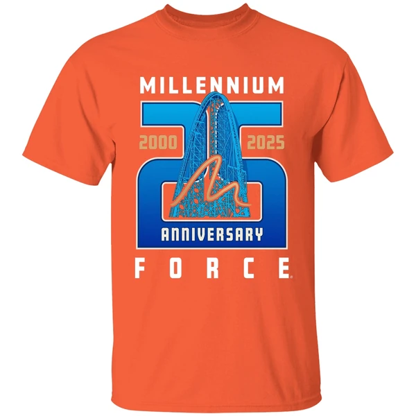 millennium 2000 2025 25th anniversary force shirt orange