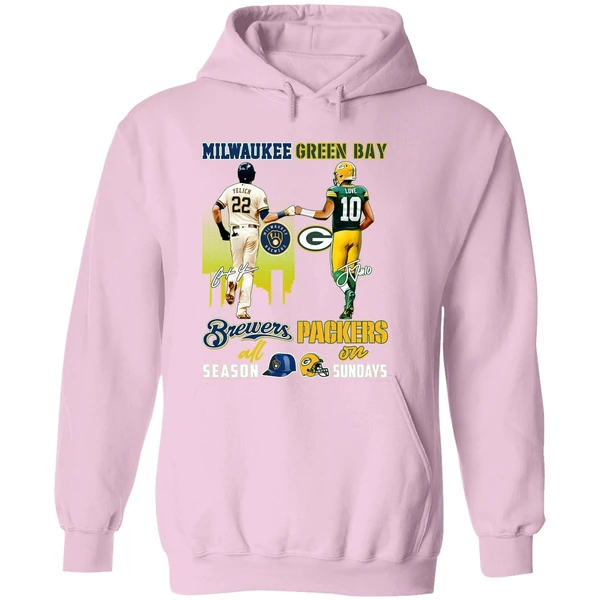 Milwaukee Brewers All Season Green Bay Packers On Sunday Hoodie - Image 5