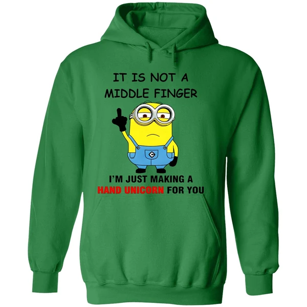 Minion It Is Not A Middle Finger Im Just Making A Hand Unicorn For You Hoodie - Image 2