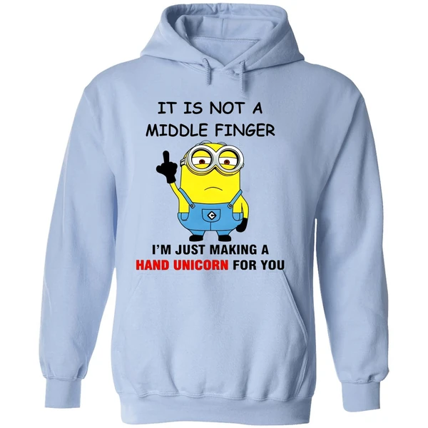 Minion It Is Not A Middle Finger Im Just Making A Hand Unicorn For You Hoodie - Image 4