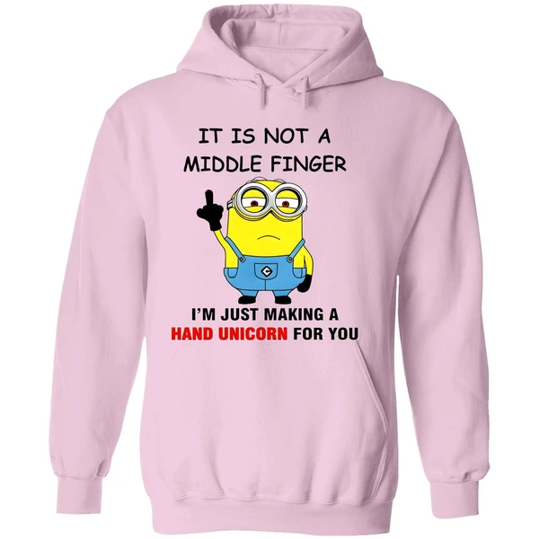 Minion It Is Not A Middle Finger Im Just Making A Hand Unicorn For You Hoodie - Image 5