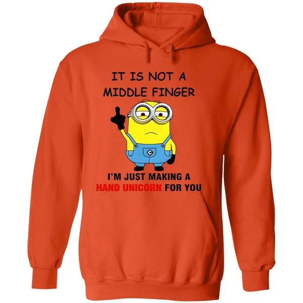 Minion It Is Not A Middle Finger Im Just Making A Hand Unicorn For You Hoodie - Image 6