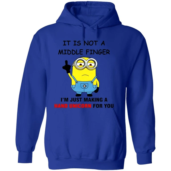 Minion It Is Not A Middle Finger Im Just Making A Hand Unicorn For You Hoodie - Image 7