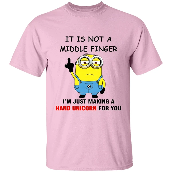 Minion It Is Not A Middle Finger Im Just Making A Hand Unicorn For You Shirt Minion It Is Not A Middle Finger Im Just Making A Hand Unicorn For You Shirt