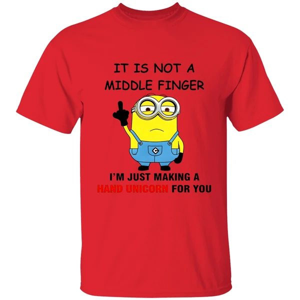 Minion It Is Not A Middle Finger Im Just Making A Hand Unicorn For You Shirt - Image 6