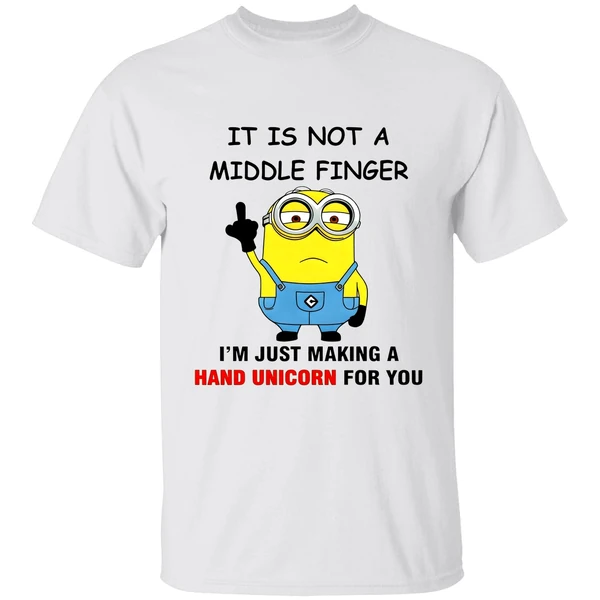 Minion It Is Not A Middle Finger Im Just Making A Hand Unicorn For You Shirt - Image 9