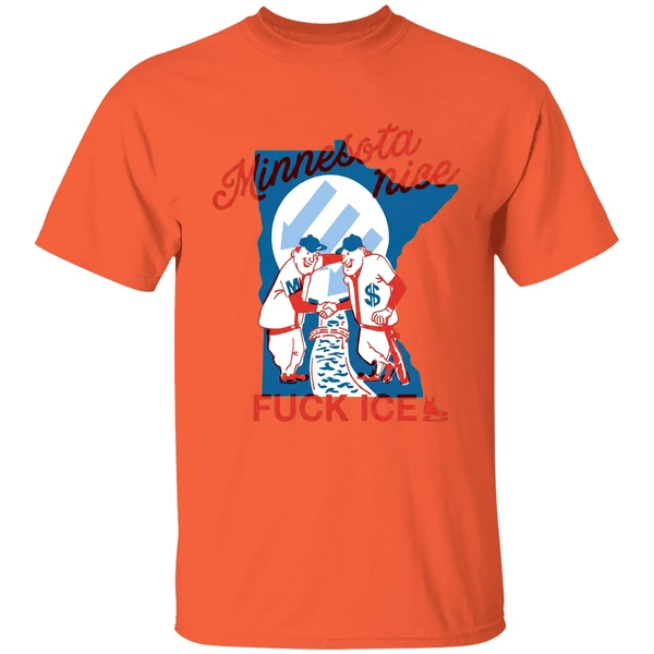 minnesota nice means fuck ice 2026 shirt orange