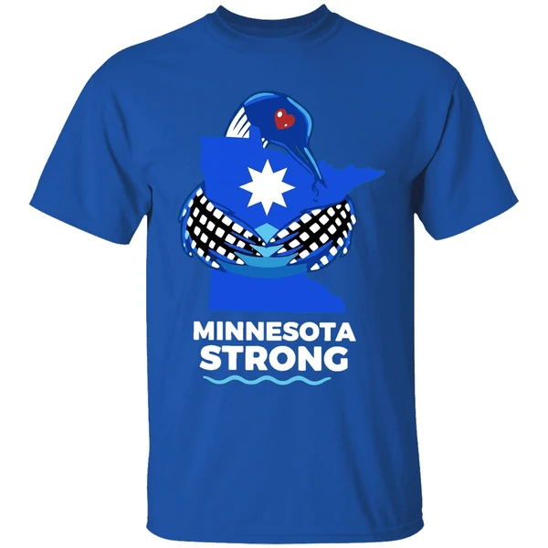 Minnesota Strong State Outline Loon With Heart Logo Shirt - Image 8