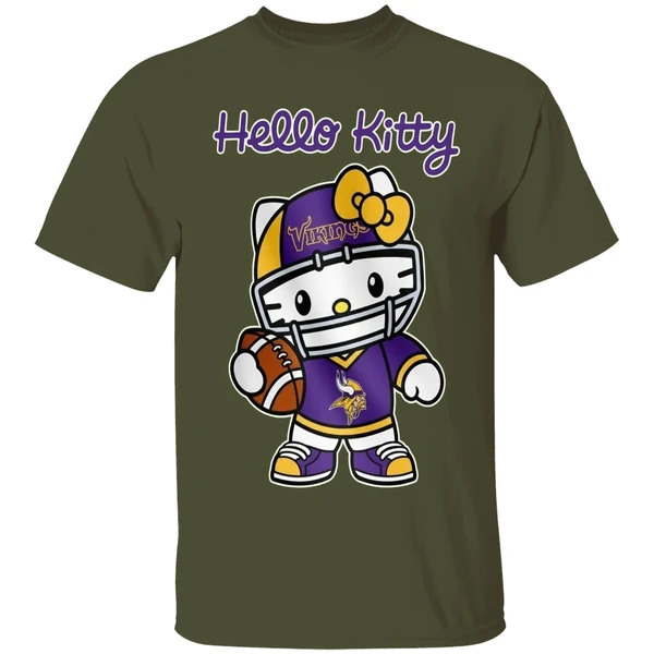 minnesota-vikings-hello-kitty-shirt-militarygreen