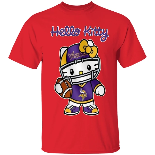 Minnesota Vikings Hello Kitty Shirt - Image 7