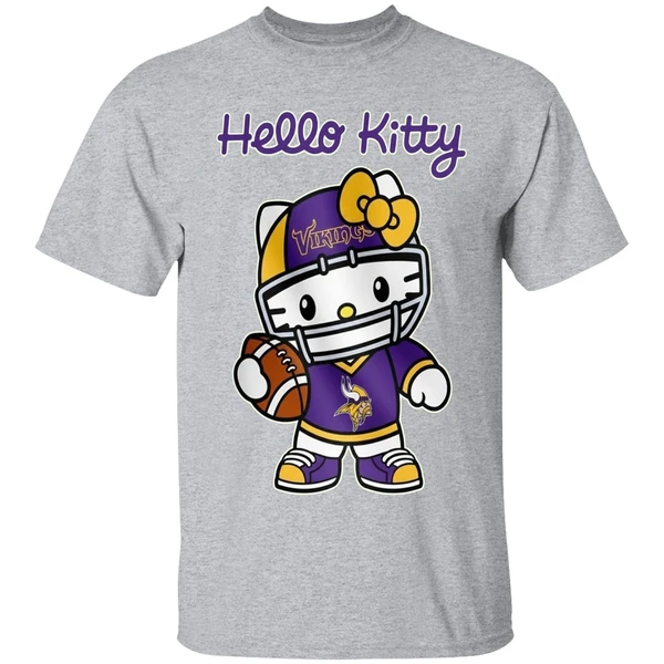Minnesota Vikings Hello Kitty Shirt - Image 9