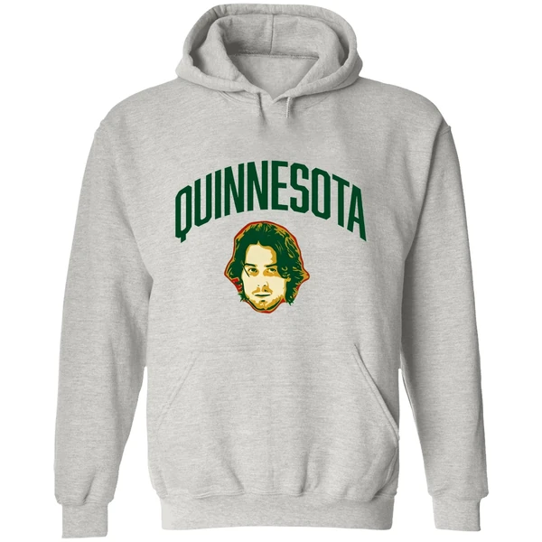 Minnesota Wild Nhl Quinn Hughes Big Head Quinnesota Hoodie - Image 9