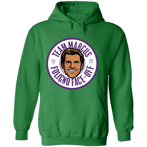 Minnesota Wild Team Marcus Foligno Face Off Fight Cancer Hoodie - Image 2