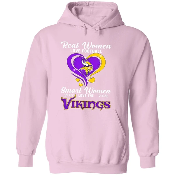 Minnesote Vikings Real Women Love Football Smart Women Love The Vikings Hoodie - Image 5
