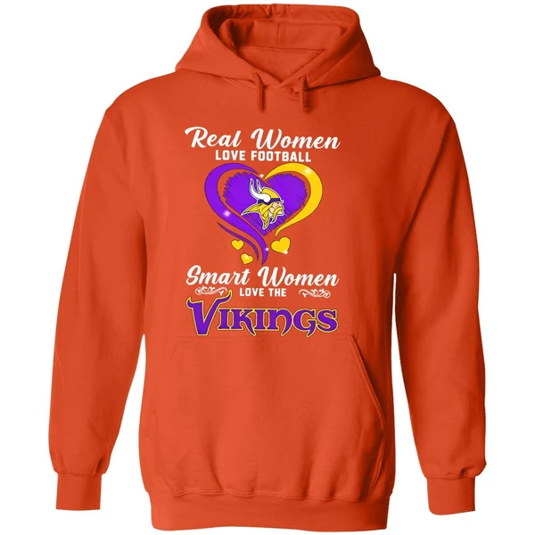 Minnesote Vikings Real Women Love Football Smart Women Love The Vikings Hoodie - Image 6