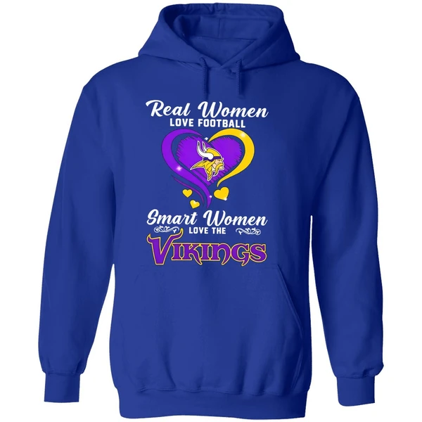 Minnesote Vikings Real Women Love Football Smart Women Love The Vikings Hoodie - Image 7
