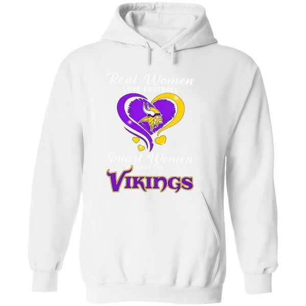 Minnesote Vikings Real Women Love Football Smart Women Love The Vikings Hoodie - Image 8
