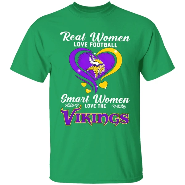 Minnesote Vikings Real Women Love Football Smart Women Love The Vikings Shirt - Image 2