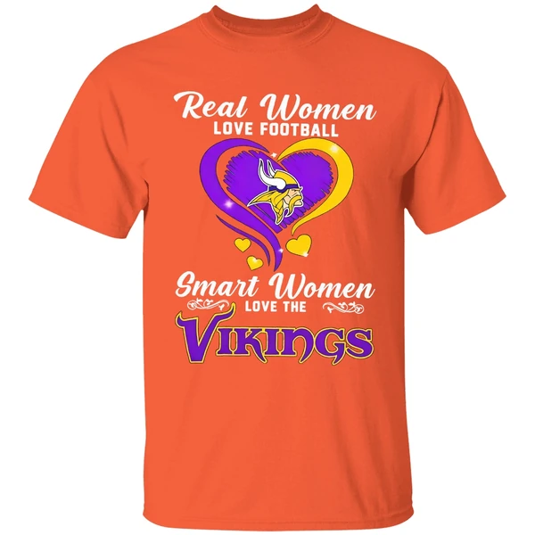 Minnesote Vikings Real Women Love Football Smart Women Love The Vikings Shirt - Image 6