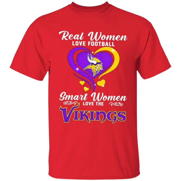 Minnesote Vikings Real Women Love Football Smart Women Love The Vikings Shirt - Image 7