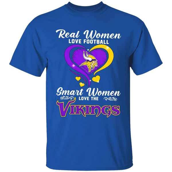 Minnesote Vikings Real Women Love Football Smart Women Love The Vikings Shirt - Image 8