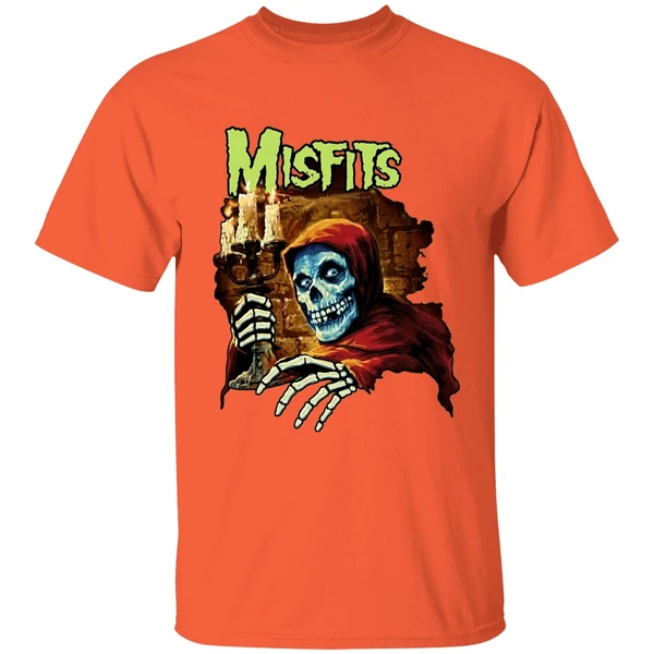 misfits merch tee american psycho shirt orange