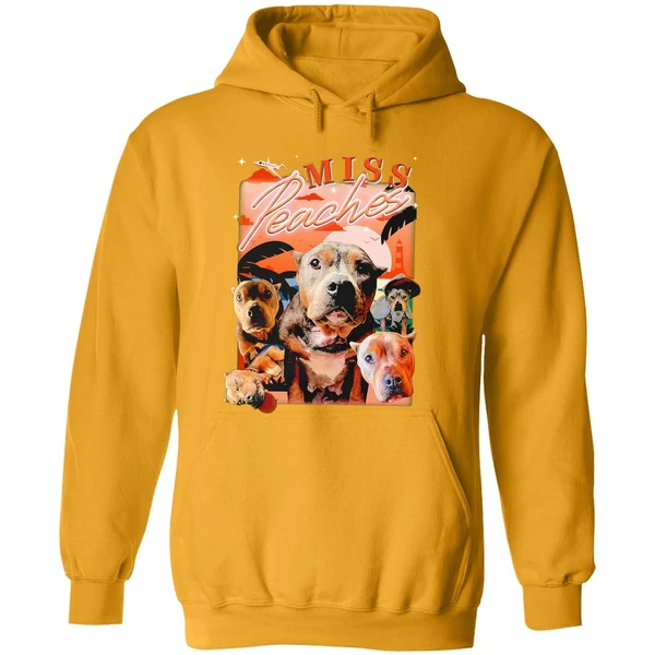 Miss Peaches Dog Portrait 2024 Hoodie