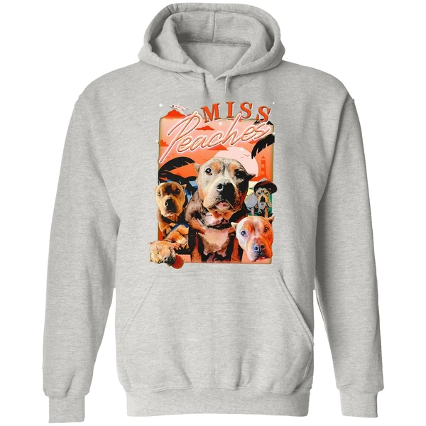 Miss Peaches Dog Portrait 2024 Hoodie - Image 9