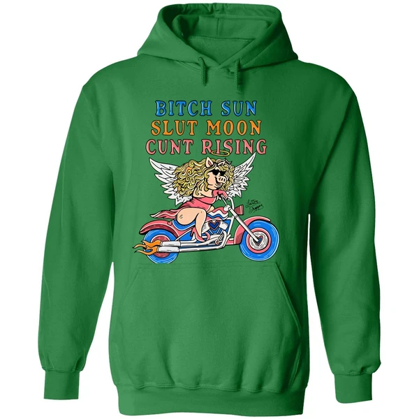 Miss Piggy Bitch Sun Slut Moon Cunt Rising Hoodie - Image 2