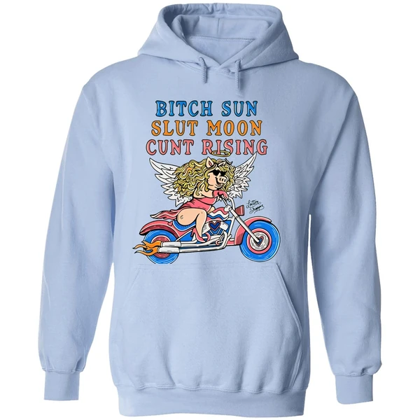 Miss Piggy Bitch Sun Slut Moon Cunt Rising Hoodie - Image 4