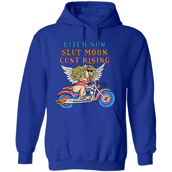Miss Piggy Bitch Sun Slut Moon Cunt Rising Hoodie - Image 7