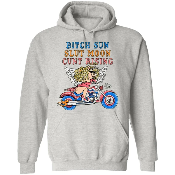 Miss Piggy Bitch Sun Slut Moon Cunt Rising Hoodie - Image 9