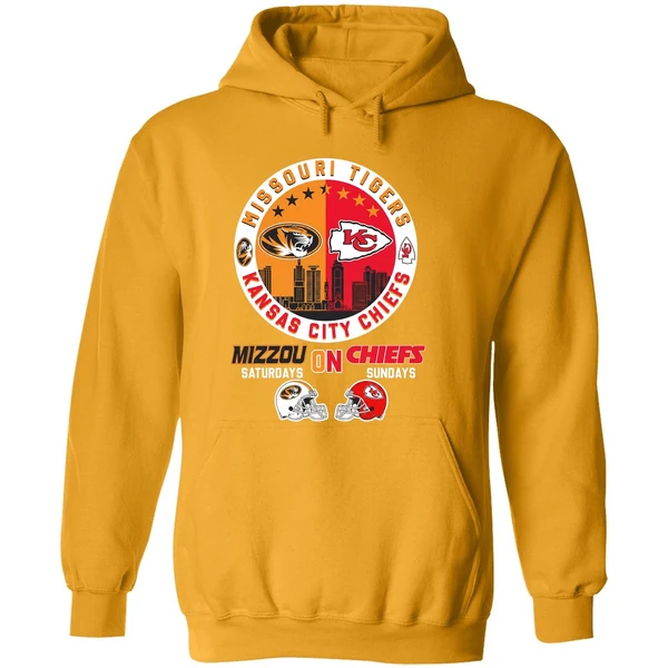 Missouri Tigers On Saturdays Kansas City Chiefs On Sundays Hoodie